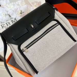 Hermès Herbag Leather Handbag