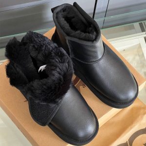 UGG women's black leather boots