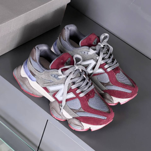 کتونی زنانه New Balance 9060 طوسی زرشکی